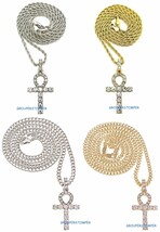Ankh Egiziano Croce Ciondolo Chiave Collana 61cm Cubano, Corda, O Scatol... - $13.00+