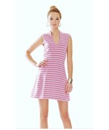 Lilly Pulitzer Briana Dress Capri Pink Ottoman Stripe Fit &amp; Flare Sz S N... - £78.43 GBP