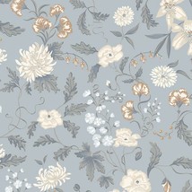 Heloho Grey Vintage Floral Wallpaper For Bedroom Peel And Stick Self Adhesive - £18.89 GBP