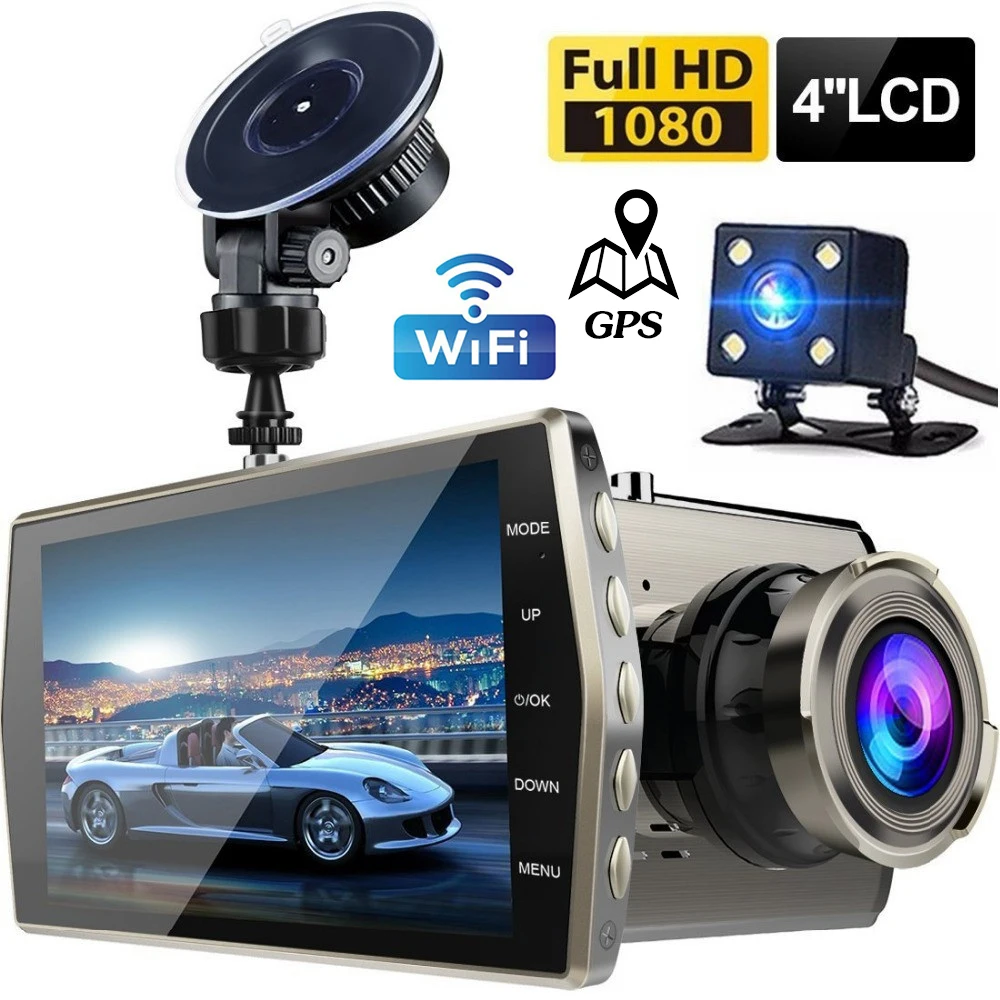 Car DVR WiFi GPS Dash Cam 1080P HD Vehicle Camera Drive Video Recorder Auto - £29.50 GBP+