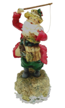 Santa Fly Fishing Musical Figurine Have Yourself A Merry Little Christmas Xmas - £20.52 GBP