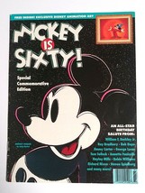 Mickey Is Sixty 60 Commemorative Magazine 1988 Misprint w/ Animation Art Cel  - £39.48 GBP