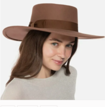 Nine West Wool Felt Telescope Floppy Hat Pecan One Size - £46.19 GBP