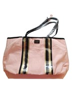 NWT Victoria&#39;s Secret pink canvas tote bag, Black handles - $13.00