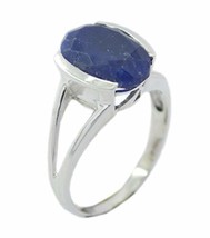 India 925 Sterling Silver pulchritudinous Genuine Blue Ring, Lapis Lazuli Blue S - £11.89 GBP