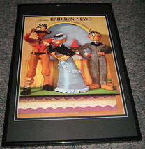 Michigan State Spartan Gridiron News Framed 10x14 Poster Repro - $49.49
