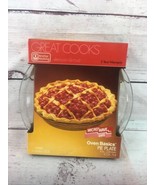 Anchor Hocking Pie Pan Plate Clear Glass 9&quot; H1060l Made In USA Microwave... - $9.90