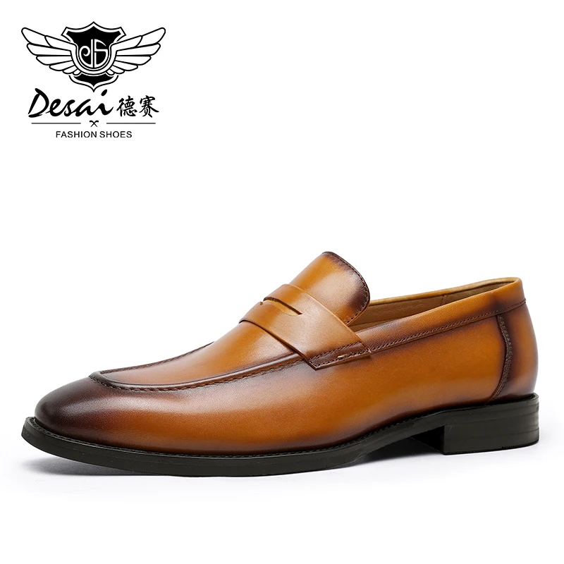 Top Quality Easy Wear Men Loafer Shoes Genuine Leather Fashion Casual Bl... - $167.05