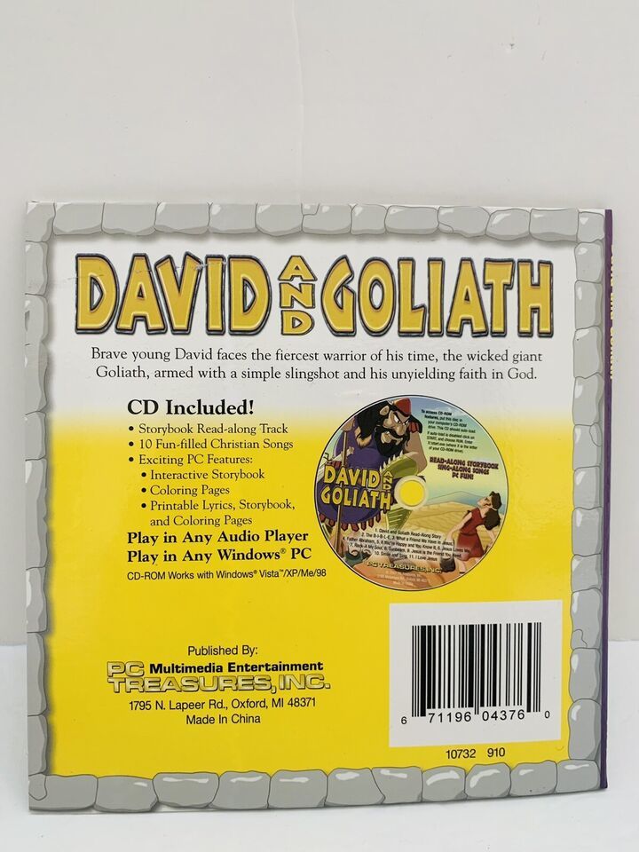 David and Goliath Read-Along Storybook with Sing-Along Songs - Books