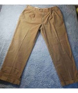 JoS A Bank Mens Corduroy Cords Pleated Cuffed Hem Chino Pants Size 37x29... - $18.95