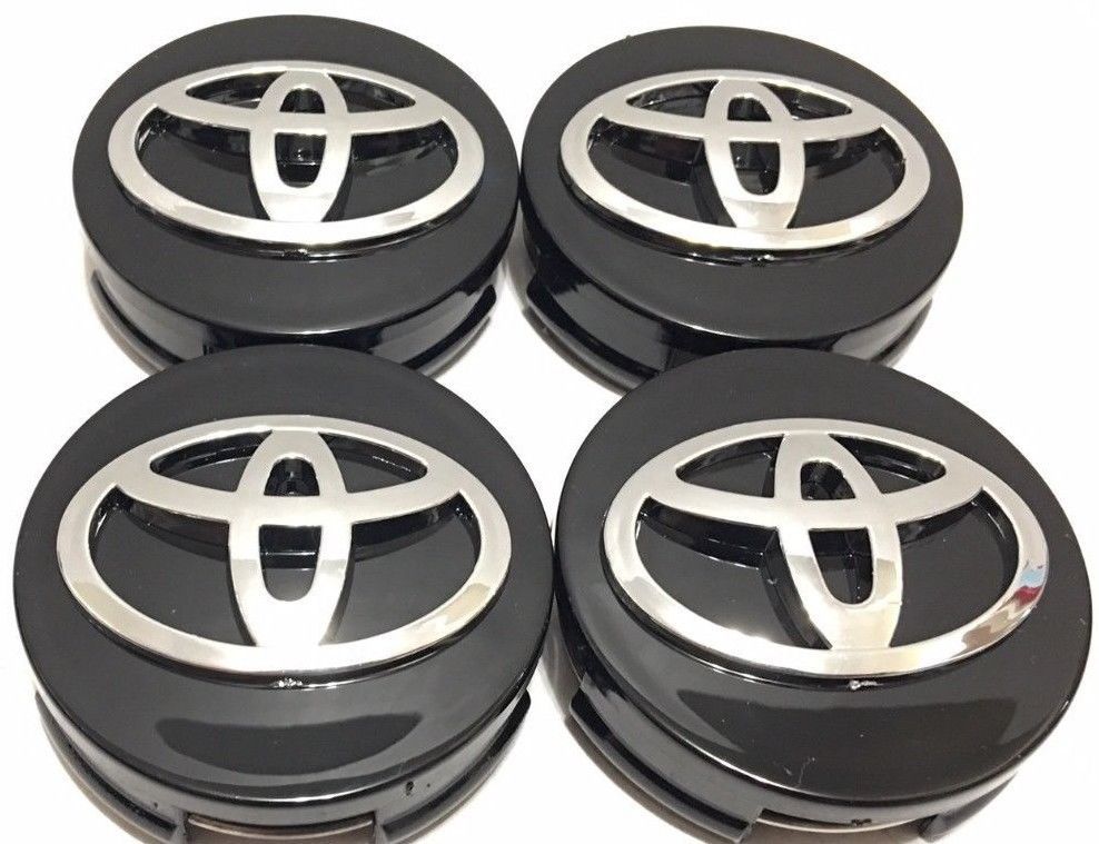 4 pcs, Toyota, Wheel Center, Hub Cap, Black, 62 MM, 2.44", Camry Corolla Avalon