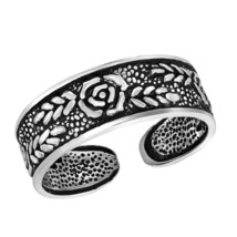 Enchanted Garden of Wild Roses Sterling Silver Toe or Pinky Ring - £9.48 GBP