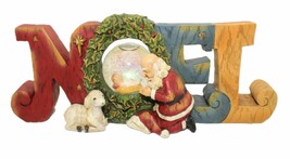 Roman Santa Noel Snow Globe Baby Jesus Nativity Glitter Dome Christmas D... - $532.97 MXN