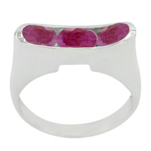 Red Jasper 925 Solid Silver Ring Genuine Jewelry Halloween Jewelry Gift US - £15.14 GBP