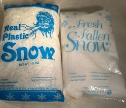 NEW Dept.56 Fresh Fallen Snow &amp; Plastic Snow Sealed Bags  for  Christmas Village - £8.60 GBP