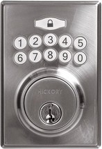 Modern Satin Nickel Hickory Hardware H076389-Sn Securemote Bluetooth Ena... - £105.25 GBP