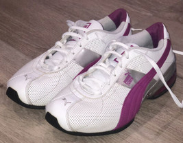 Puma Turin Women’s Size 7 White/Pink  EcoOrtholite Running Shoes 185239-09 - £27.24 GBP