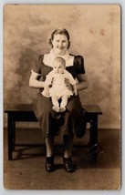 RPPC Lovely Mother With Baby Willard Portrait Real Photo Postcard K25 - £4.66 GBP