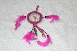 DREAMCATCHER INDIAN FEATHER FEATHERS PINK COLOR (CIT63) - £6.39 GBP