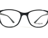 Vogue Gafas Monturas VO 5168 W44 Negro Plata Cuadrado Completo Borde 52-... - $55.73