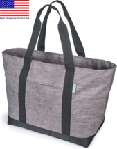 Extra Large Tote Bag for Women with Zipper - Tote Bag for Work Travel School - £29.73 GBP