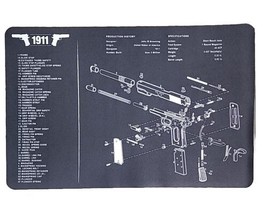 Universal Colt 1911 Pistol 11” x 17” Gun Cleaning Mat - £11.14 GBP