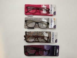 LOT OF 4 FOSTER GRANT  READING GLASSES +1.25 NEW WITH CASE - £16.37 GBP