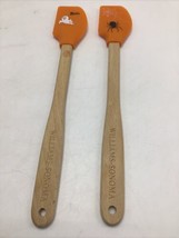 Williams Sonoma Halloween Spatula Silicone Set 2 Ghost Boo Spider Web Or... - £18.88 GBP