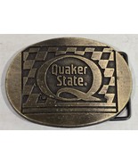 Vintage Quaker State Antiqued Brass Metal Belt Buckle - $349.86 MXN