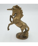 Vintage Unicorn MSR Imports 1980 Heavy Solid Brass Metal Aged Figurine 8... - £29.57 GBP