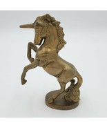 Vintage Unicorn MSR Imports 1980 Heavy Solid Brass Metal Aged Figurine 8... - $715.88 MXN