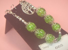 Emerald Gemstone Bracelet Metaphysical-gives eliminating negativity #665 - £4.54 GBP