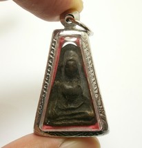 Black Phra Pong Supan Thai Antique Buddha Blessed Amulet Lucky Love Rich Pendant - £153.56 GBP