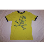 RINGER Rock &amp; Roll Skull Cross Bones Rebel Superstar Lime Green T Shirt ... - £14.91 GBP