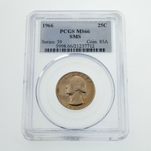1966 25C Quarts SMS Special Frappe Classé Par PCGS Comme MS-66 - $31.47