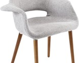 Mid-Century Modern Modway Aegis Upholstered Fabric Dining Chair With Lig... - $188.99