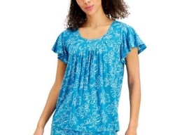 allbrand365 designer Womens Sleepwear Printed Front Pajama Top Only,1-PC, XS - £27.40 GBP