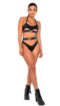 Roma Women&#39;s Standard Pride Collection Bikini Top with Underboob Cutout for Rave - £25.80 GBP