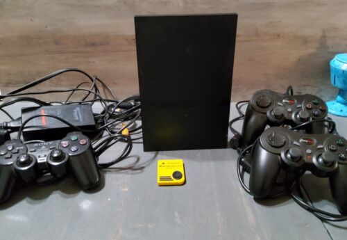 Primary image for Sony PlayStation 2 Slim Charcoal SCH-75001 Working 3 Controllers 8MB Memory Card