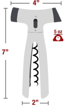 Eparé Wine Bottle Opener Multi-Tool Corkscrew Foil Cutter, Pourer & Stopper GRAY image 7