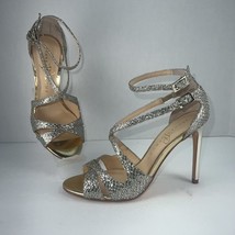 Ivanka Trump Helice2 Sz 6 Gold Texture Heels Sandals Worn Once with box - £26.74 GBP