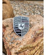 Porsche Hood Crest Badge Emblem Silver Titanium Red 928 944 993 996 997 ... - $137.18 CAD