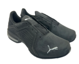 Puma Men&#39;s Viz Runner Athletic Casual Sneakers 19103705 Black Leather Si... - $56.99