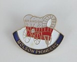 Vintage Brandon Molson Pioneers Covered Wagon Lapel Hat Pin - $8.25