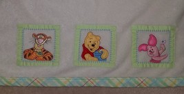 Disney Winnie Pooh Baby Blanket Lovey Tigger Piglet Plaid Trim - £16.78 GBP
