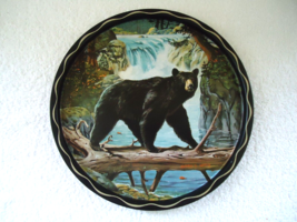 Vintage James L. Artic Bear Pic On Metal Serving Tray &quot; Beautiful Collectible &quot; - £22.15 GBP