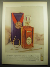 1959 Seagram&#39;s V.O. Whisky Ad - The finest expression of your very best wishes - £11.98 GBP