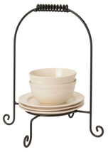 DINNER PLATE STACKER Wrought Iron Dinnerware Display Buffet Caddy USA HA... - $56.30 CAD