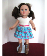 Cititoy My Life doll 18&quot; caucasian blue eyes brown hair cowgirl boots 20... - $17.59