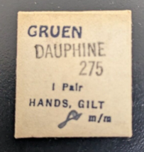 1 Pair / Set Of NOS Gruen 275 Gilt/Gold Tone Dauphine Wrist Watch Hands 8mm - £7.73 GBP